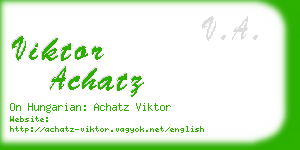 viktor achatz business card